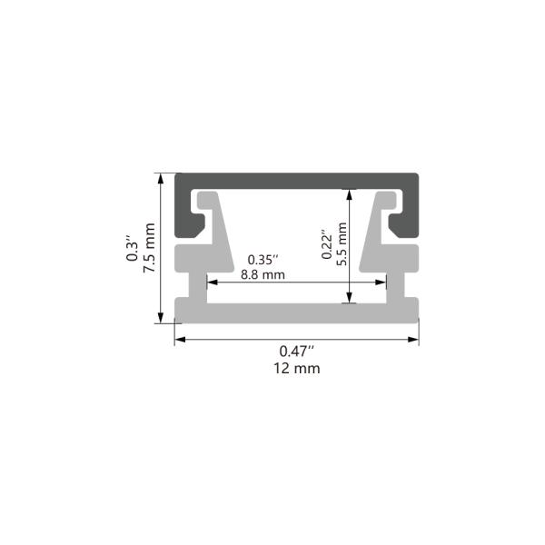 Cross-section diagram of LED aluminum profile