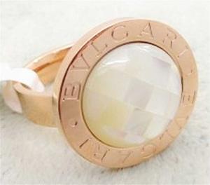 Wholesale 316L stainless steel ring with 14k rose color &amp; white gem LRX34 from china suppliers