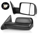 Weatherproof Black Side View Mirrors Car Exterior Mirror Plane Glass For Dodge
