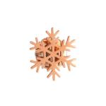 Die Casting Christmas Metal Crafts 40x40mm Zinc Alloy Snowflake Brooch Pin For