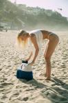 Tote bag ,Greek Island neoprene beach bag, travel pouch and tote bag with purse,