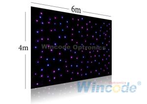 Wholesale Twinkle Effects LED Star Curtain 4m X 6m , Led Light Curtain Wall RGB / Single Color from china suppliers