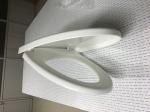 Professional Plastic WC Seat Cover White Color With Mute Rubber Gasket