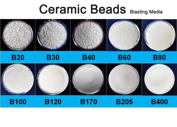 Wear Resistance 700HV Spherical Ceramic Blasting Media for hardened steel knife
