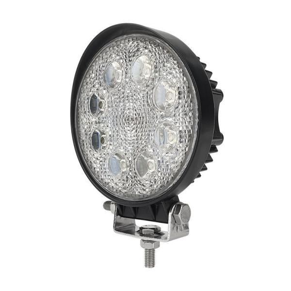 Round LED Work Light Waterproof LED Auxiliary Light 24W With Diecast Aluminum