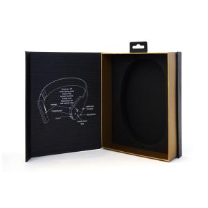 Wholesale Custom Electronic Products Book Shape Packaging Box EVA Tray Magnetic Cardboard Box for Headphones from china suppliers