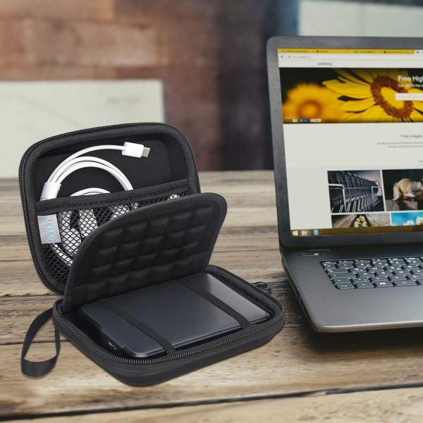 ISO Mini Hard Drive Case , Usb Cable Case 5.6x4.4x1.5inches