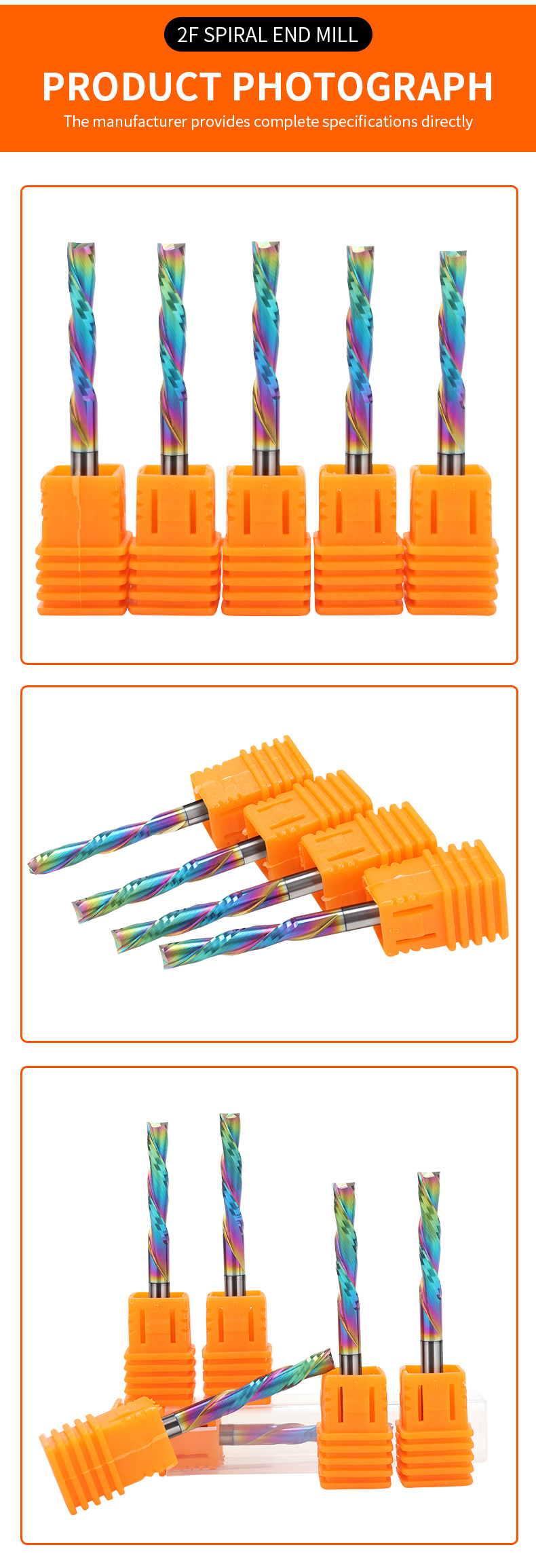 3/8 1/4 1/2 Inch Shank 2F Down Cut Spiral Router Bit for Wood 4mm 6mm Carbide Endmill Two Flute 2 Flute Down Cut End Mill