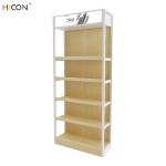 Popular Floor Brown Wood Stationery Grocery Shelving for Sale