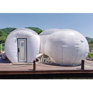 Wholesale Outdoor Custom Made 3 Rooms Inflatable Bubble Tent Hotel With Steel Frame Tunnel Entrance From Sino Inflatables from china suppliers