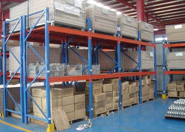 Multi Level Heavy Duty Industrial Pallet Racks , Cold Rolled Steel Storage Rack