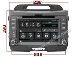 8" Screen OEM Style with DVD Deck For Kia Sportage 3 2010-2016 CarPlay Player