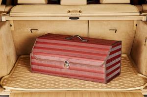 Wholesale Pu Leather Trunk Tool Organizer , Custom Logo Folding Car Trunk Organizer from china suppliers
