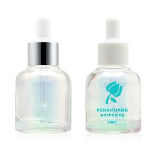 Wholesale unique design 30ml serum bottle with silver dropper from china suppliers