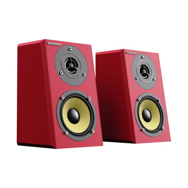 2.0 Stereo Active PC Monitor Gaming Speakers with Mic Headphone Jack USB Powered Red AUX