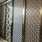 Art decorative laser cut metal screen partition wall for restaurant separating
