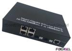 Gigabit Single Fiber Media Converter With Ethernet Ring Protection 4 RJ45 Ports