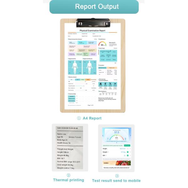Body Composition BMI Analysis With 8 Electrode Test Skin Analyzer Machine Body Fat Analyzer Gym Center