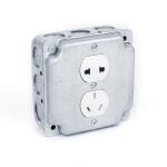 4" One Duplex Receptacle Pre Fabrication Electrical Box Covers For Gang Box