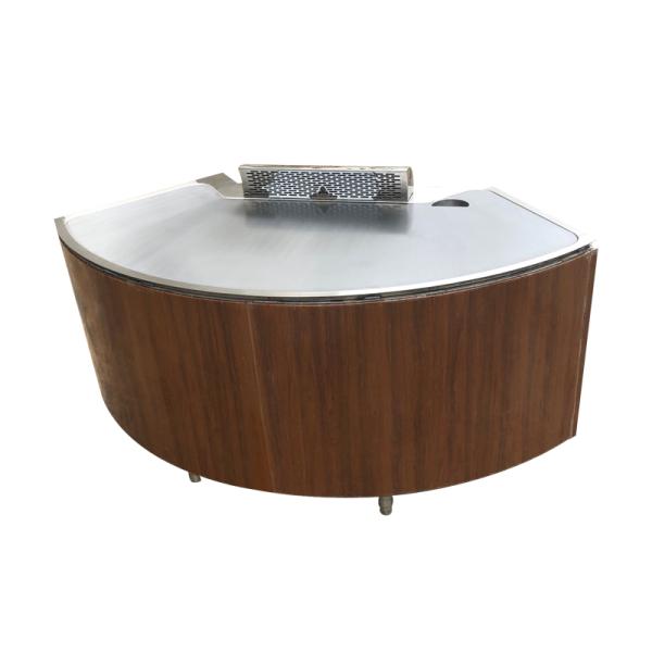 Commercial Restaurant Japanese Fan Shape Outdoor Grill Equipment Teppanyaki Table