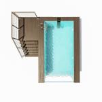 High Light Transmission Prefabricated Fiberglass Swimming Pool for Outdoor
