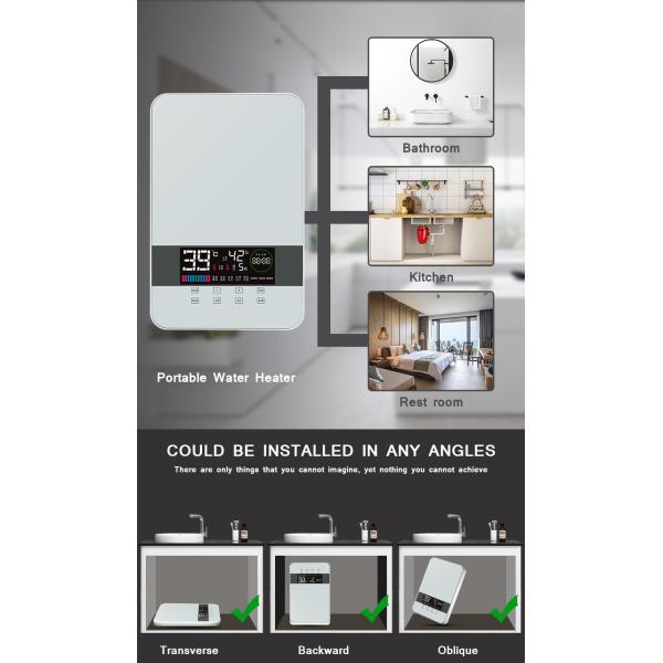 Custom Bathroom Water Heater 7000W Wall Hung Hot Water Heater