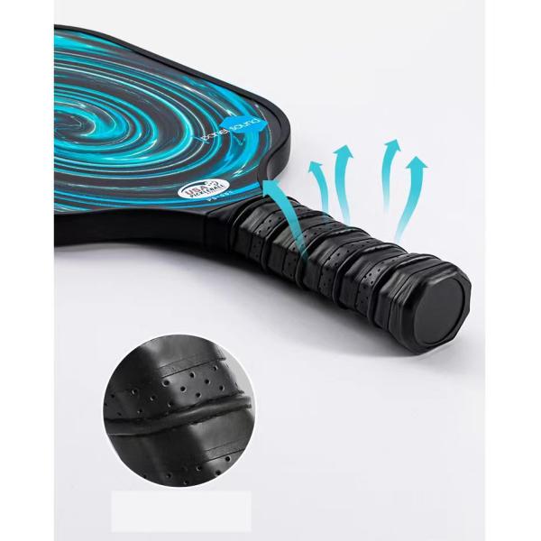 Lightweight Durable Carton Fiber Pickleball Paddles Set Of 4 With Balls And Carry Case