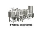 PLC Control 4 Vessel Brewhouse 3500L Beer Brewing Equipment with Electric