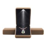 Hanhong Embossed Luxury LED Velvet Brown Jewelry Packaging Box Custom Ring Box