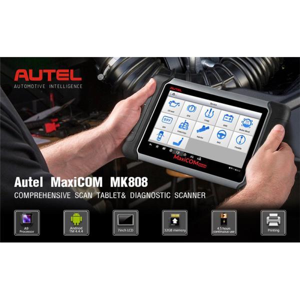 Autel Original MaxiCOM MK808 Diagnostic Tool 7-inch LCD Touch Screen Swift Diagnosis Functions of EPB/IMMO/DPF/SAS/TMPS