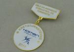 Brass Stamped Awards Medals Gold With Imitation Hard Enamel For Memorial Meeting