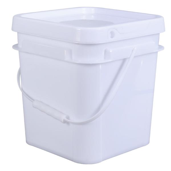 Milk Square Rectangle Customize Heavy Duty Food Snacks Plastic Bucket With