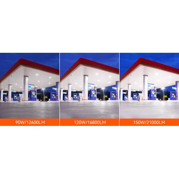 100W Square Gas Station Light IP65 With Adjustable Power / Color Temperature