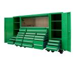 Heavy Duty Wheels and Stainless Steel Handles in 30-Drawer Industrial Metal Tool