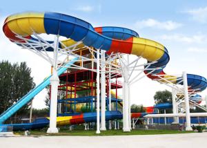 Wholesale Fiberglass Custom Water Slides , Huge Adult Fast Flowing Boomerang Water Slide from china suppliers