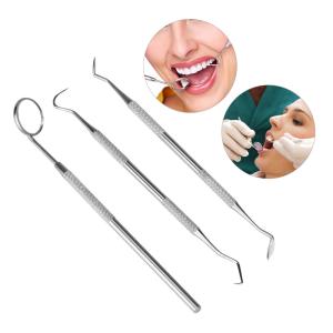 Wholesale 3pcs / Kit Dentist Mirror Tool Explorer Kit Stainless Steel Material from china suppliers