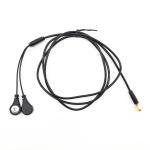 30cm ECG Medical Cables 2 Lead 4.0mm Electrode Snaps To RP SMA Female Right