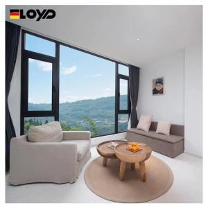 Wholesale Double Layer Hollow Glass Casement Window Aluminum 6063 Black White Gray from china suppliers