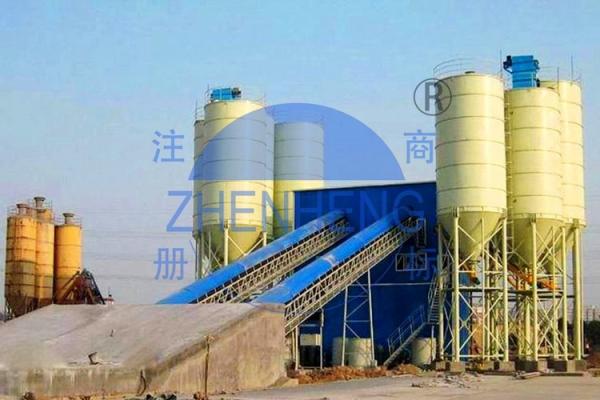 High Precision Belt Type HZS90 Concrete Batching Plant 90 m3/H Capacity Full