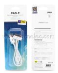 original 3 in 1 Pisen USB cable with package, Iphone 4(S) USB cable+ Apple