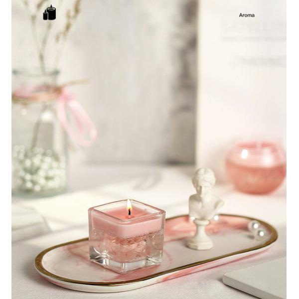 Home Scented Soybean Wax Dried Flower Candles With 4H Burning