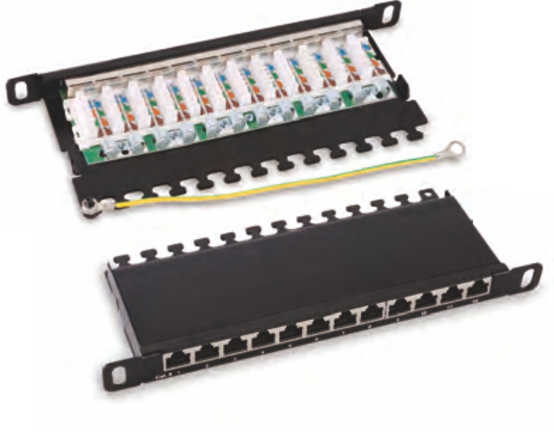 shielded 12 ports patch panel(Desktop).