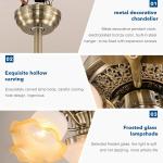 European Retro Vintage Home Fancy Decorative Dc Motor Silent Led Ceiling Fan
