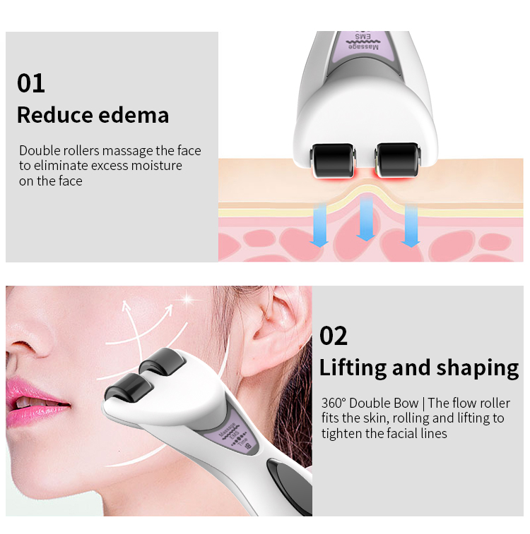 Vibration Face Lifting Beauty Device Facial Ems Massage Roller Roller Face Massager Face Lift Tool Firming Beauty Massage