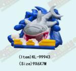 Huge Shark Children Fun Park Inflatable Slide For Rentals