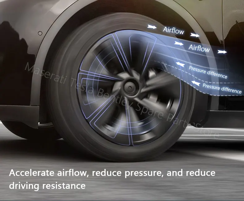 Wheel Hub Cover Cap for Tesla Model 3 Y Modified Protective Cover Decorative Accessories Non-Destructive Installation