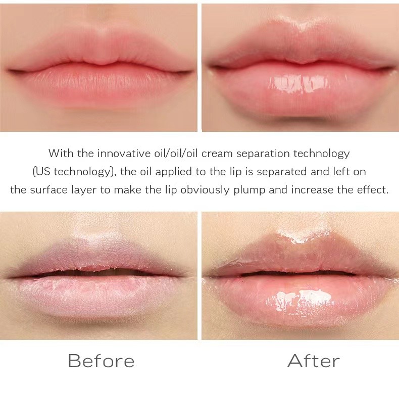 High Shine Non Sticky Lip Gloss Hydrating Lustrous Clear Lip Plumper Oil