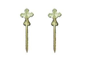 Wholesale ElectroPlating Zinc Coffin Screw 10# Funeral Hardware Cross Shaped Decoration from china suppliers