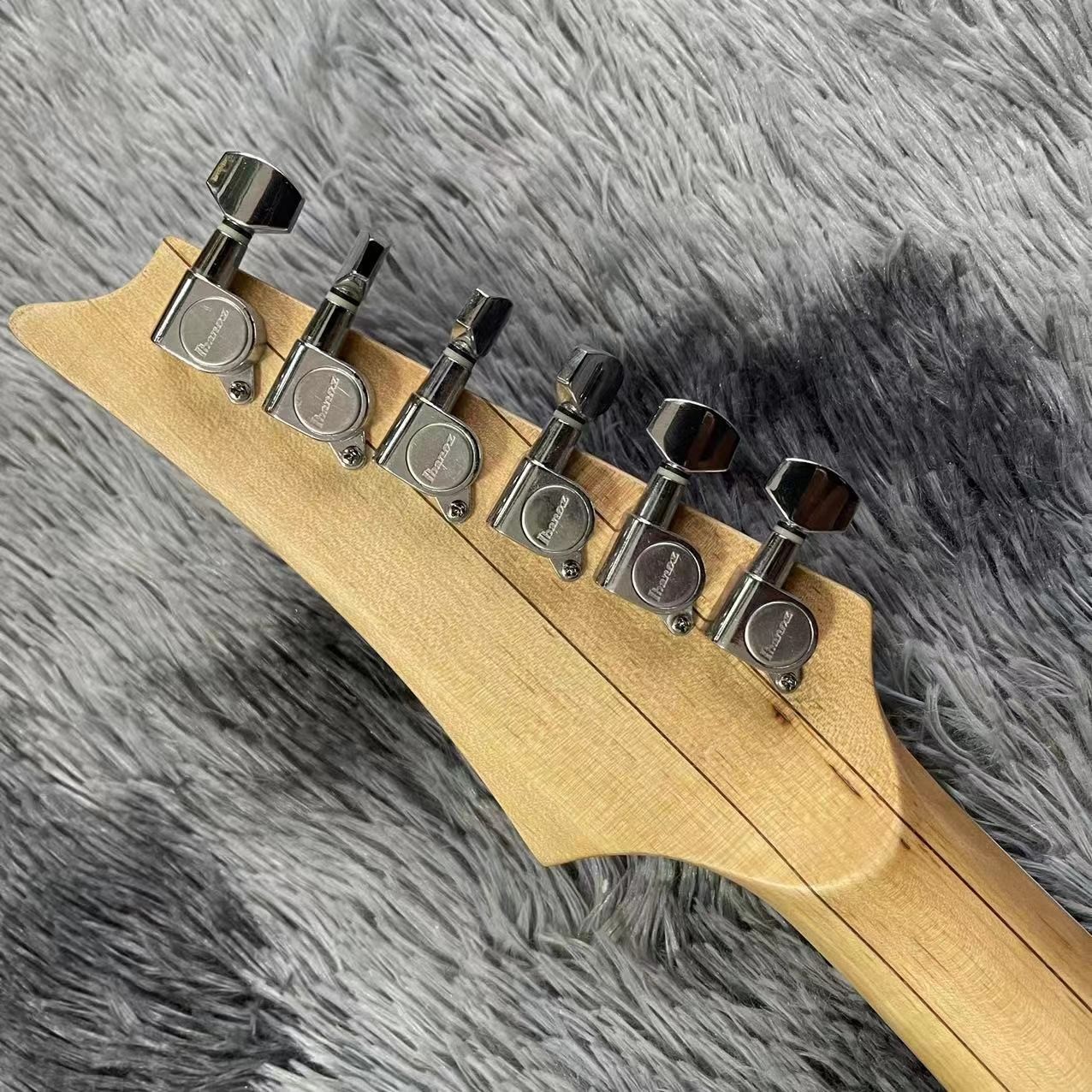 Custom Black Electric Guitar With Metal Pickguard Floyd Rose Bridge Chrome Hardware Tree of Life Inlay Can be customized