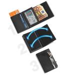 Business RFID Blocking Smart Pop Up Genuine Leather Credit Card Holder Wallet